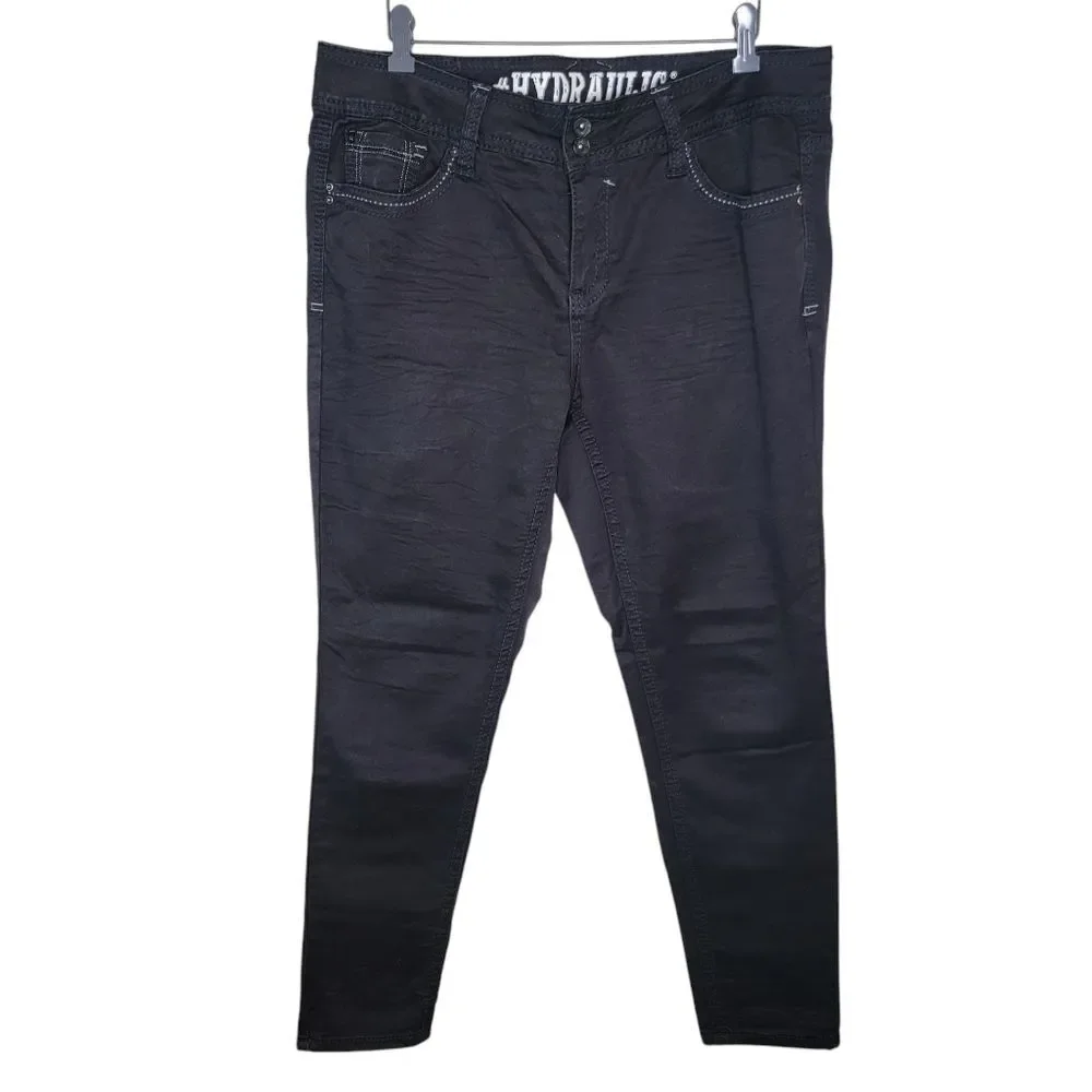 Hydraulic Bailey Super Skinny Black Jeans Size 18w